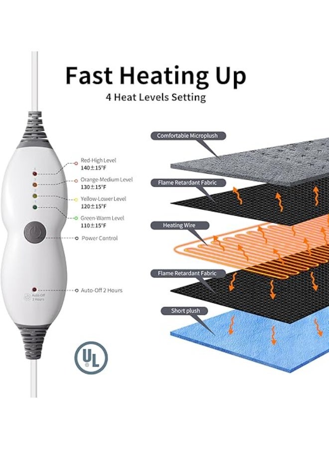 وسادة حرارية كهربائية لتسكين آلام الجسم والاسترخاء - قربة حرارية ناعمة لدعم الظهر والرقبة والبطن - وسادة تدفئة سريعة وفعالة - Image 2
